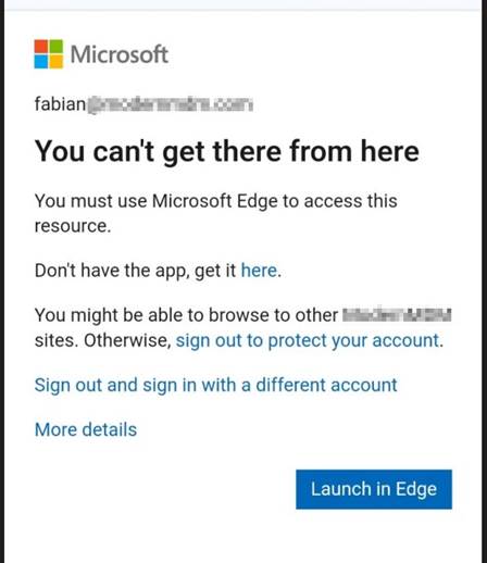 Must use Edge