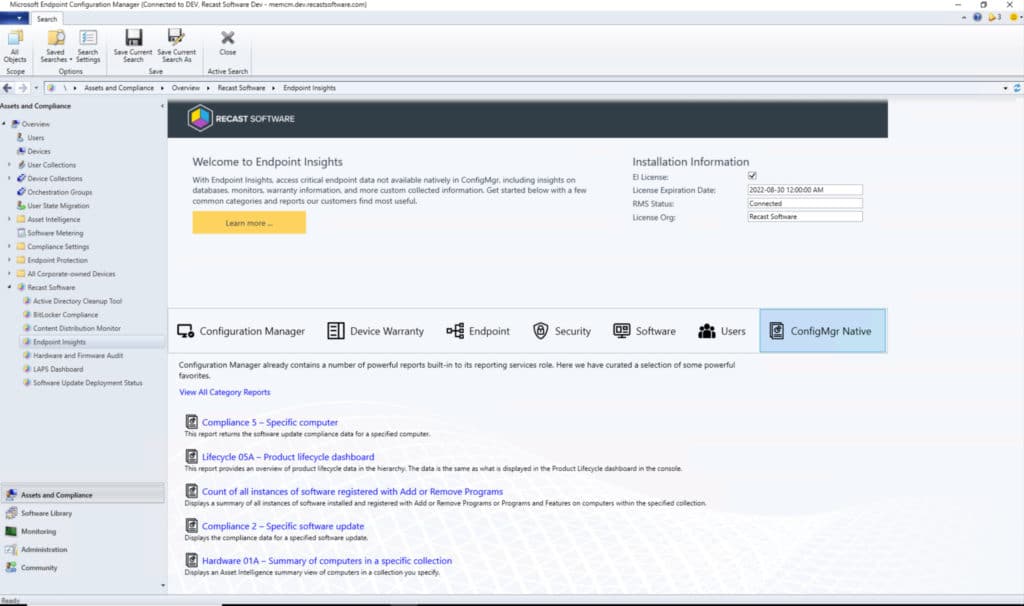 Endpoint Insights Node