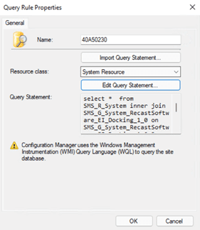 Query Rule Properties