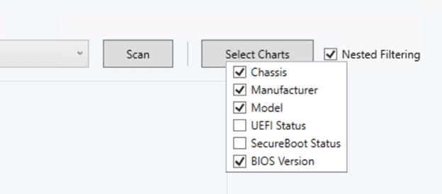 Hardware and Firmware Audit Dashboard - Select Options