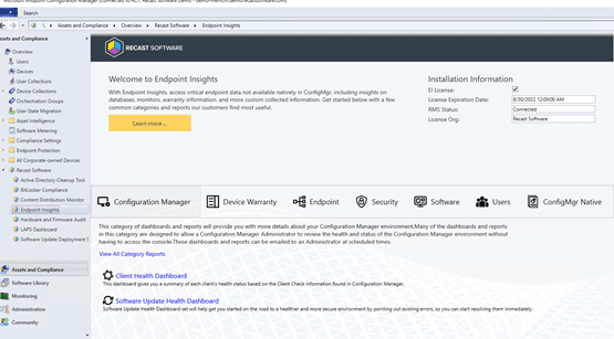 Endpoint Insights Dashboard