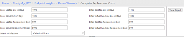 Endpoint Insights is Information - Computer Replacement Costs