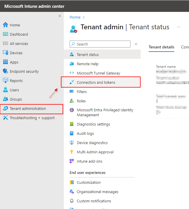 Connectors and tokens -> Mobile threat defense