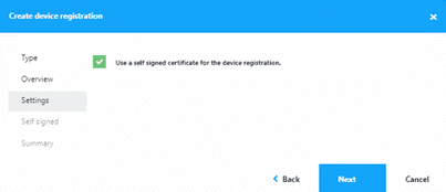 Use a self-signed certificate