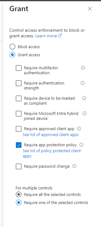 MAM for iOS Devices with Intune - specify requirements for access